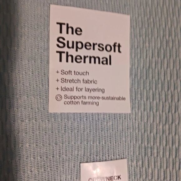 Sonoma Mens Super Soft Thermal Shirt Light Blue Long Sleeve Shirt 3XLT (Tall) - Picture 4 of 5